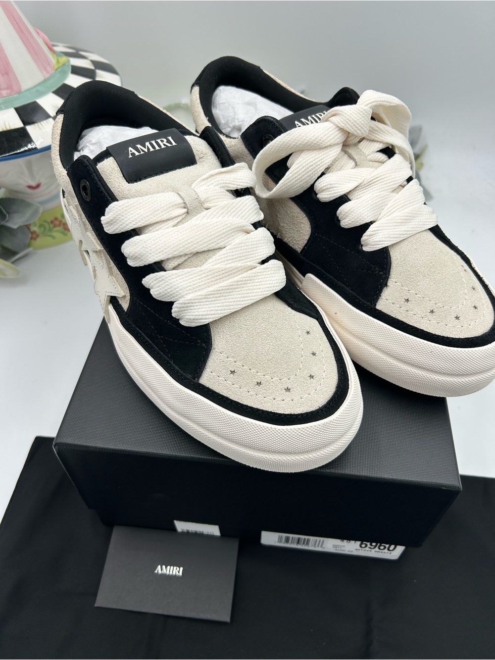 Men's Amiri skate Sunset low top sneakers, suede/leather size 44